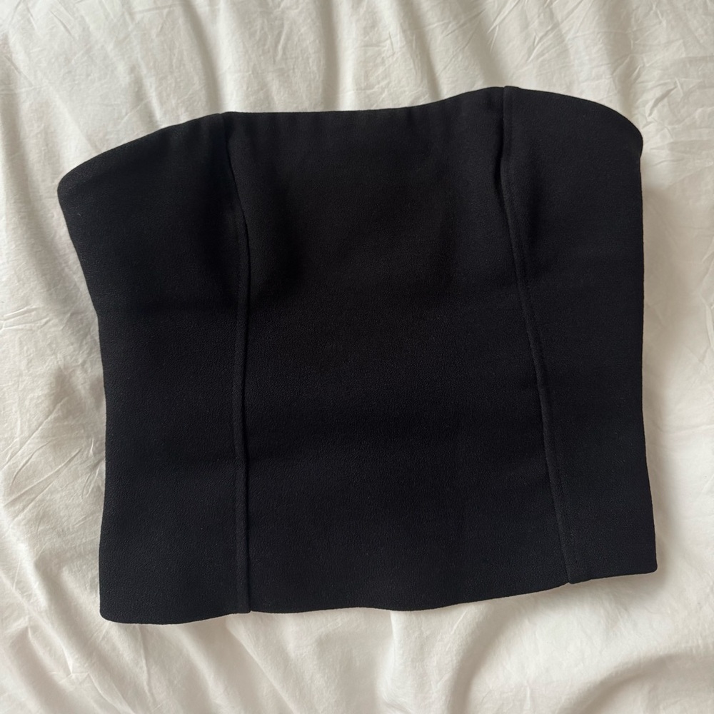 Anine Bing Classic Black Strapless Tube Top